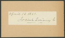 JOSIAH QUINCY, JR. (1802-1882) autograph cut | Boston Major - Signed picture