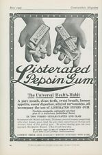 1915 Common Sense Gum Co Listerated Pepsin Gum Hands Packs Vintage Print Ad CO1 picture