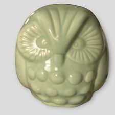 Vintage Mid Century Modern Green Owl Bank Rubber Plug GUC picture