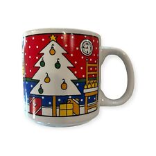 Rare VTG Christmas Cat Coffee Mug Tree Ornaments Cup Holiday Home Presents picture