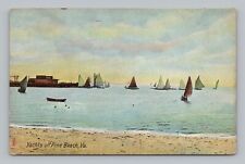 Postcard Yachts Off Pine Beach Virginia picture
