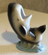 Vintage SEA WORLD Ceramic Whale Toothpick Holder picture