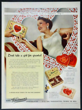 Vintage Ad 1940 Whitman's Chocolate Valentines Day  picture