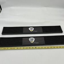 Two Lane American Golden Lager Lot Of 2 Rubber Bar Spill Mats 22-3/4” X3/1/4” picture