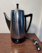 Vtg Presto 12 Cup Stainless Steel Electric Coffee Percolator Pot Model 0281105  picture