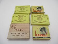 6 Vintage Cigar Cigarette Boxes Kareli K&K Tots State Express picture
