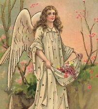 c1910 Lovely Angel Carrying Flower Petals  Germany Easter P310 picture