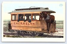 1907 Cherrelyn Train Cart With Horse Turn About Is Fair Play Posted Postcard B27 picture