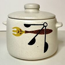 Vintage West Bend Stoneware Bean Pot Crock Decorative Kitsch Midcentury  1960's picture