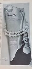 1956 Marvella Pearl necklace earrings makes you lovelier jewelry Vintage Ad picture