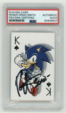 PSA Signed Roger Craig Smith Sonic The Hedgehog King of Spades Playing Card SEGA picture