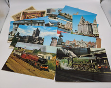 Lot of 17 Vintage Postcards - Great  Britain,  Ireland, Trains picture