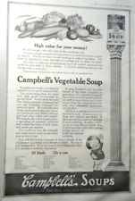 1918 Campbell's Vegetable Soup Magazine Print Ad Full Size vintage ephemera rare picture