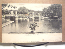 c1905 UDB Massachusetts Postcard - Boston, Public Garden Bridge & Swan Boat picture