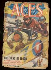 PULP:  ACES JULY 1930-AVIATION-BROTHERS IN BLOOD-WWI PULP-F H P/FR picture
