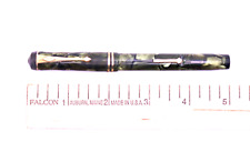 VINTAGE CONWAY STEWART  NO. 217 GREEN PEARL MARBLE FOUNTAIN PEN picture
