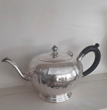 Rare vintage Wm Rogers Gainsborough silverplate teapot black handle 5X10 picture