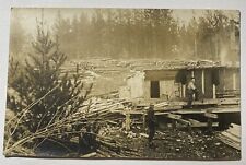 Postcard RPPC Logging Mill REAL PHOTO picture