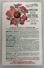 PC Portland Oregon~1908 2nd Annual Rose Festival Advertisement. Posted 1908 VG picture