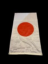 LARGE Vtg Banner Japanese Meatball Flag 60x35 Silk Processed Fabric WW2 Army picture