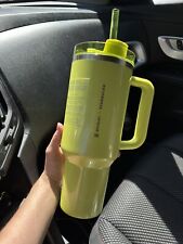 starbucks stanley yellow/green tumblr 40oz brand new never used picture