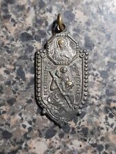 Vintage St. Christopher Protect Us I Am Catholic Accident Notify Priest Medal  picture