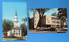 Herkimer New York NY vintage postcard Lot COUNTY OFFICE BUILDING Reformed Church picture