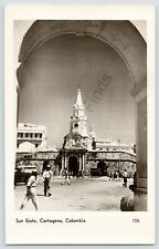 Vintage Real Picture Postcard RPPC Sun Gate Cartagena Colombia Building picture