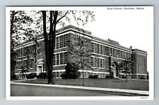 Gardiner ME-Maine, High School, Antique, Vintage Souvenir Postcard picture