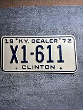 1972 Clinton County Kentucky Dealer License Plate New Old Stock picture