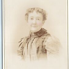 c1890s Sparta, Wis Cute Lady Cabinet Card Photo Richardson Rose Tinted Cheeks B2 picture