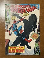 The Amazing Spider-Man #86/Bronze Age Marvel Comic Book/Black Widow Origin/VG-FN picture