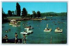 c1960's Sun Floats Bathing Scene Lake Arrowhead California CA Unposted Postcard picture