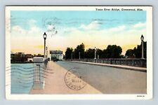 Greenwood MS, Yazoo River Bridge, Mississippi c1946 Vintage Postcard picture