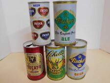 Lot of 5 Steel Beer Cans, Schell's, 2- Fischer's, Tecate, India. picture