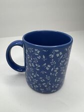 6 Vintage Blue Botanical Ceramic Mugs Japan Coffee Mugs Floral picture