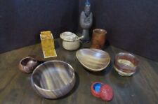 Lot of Hand Made Varity of Wooden Bowls picture