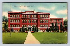 Liberty NY-New York, Liberty High School, Antique Vintage Souvenir Postcard picture