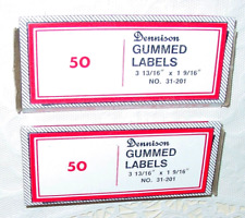 Dennison Lot 85 Vintage Gummed Labels Red Borders 3 13/16