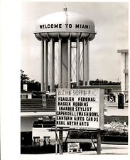 LG993 1979 Original Photo BISCAYNE BOULEVARD Welcome to Miami Water Tower View picture