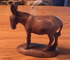 Hand carved Wooden Donkey 6.5