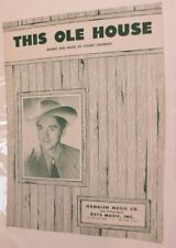 Vintage This Ole House Sheet Music Stuart Hamblen 1957 picture