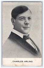 Charles Arling Postcard Silent Film Actor Studio Portrait c1905 Posted Antique picture
