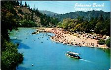 Guerneville CA-California, Johnson's Beach, Aerial, Vintage Postcard picture