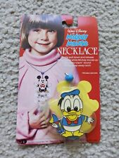 Vintage Durham Ind. Donald Duck  Wiggle Necklace Walt Disney NEW SEALED 1980s picture