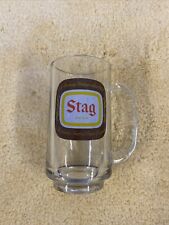 Vintage Stag Beer Mug Clear with two Labels that show some wear picture