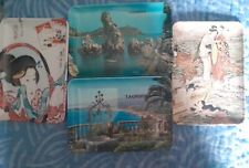 4 Made In Italy Plastic Souvenir Trays Vintage 2 Say Italian Souvenirs, 2 Import picture