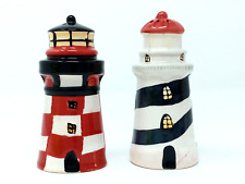 Lighthouse Salt and Pepper Shaker Set unmarked 4.5