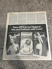 1979 Playtex Free Spirit Bra Panties Newspaper Print Ad picture