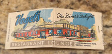 Whiting Indiana Vogel’s Restaurant The Diner’s Delight 1960s Era COOL Matchbook picture